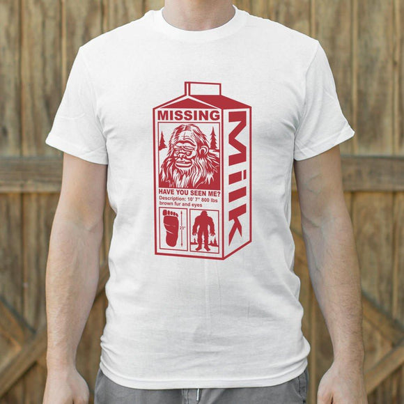 Sasquatch Milk Carton T-Shirt (Mens) Mens T-Shirt US Drop Ship 