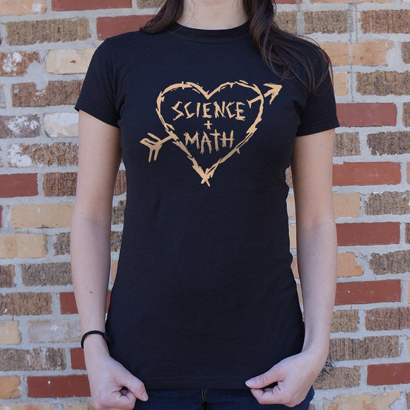 Science Loves Math T-Shirt (Ladies) Ladies T-Shirt US Drop Ship 