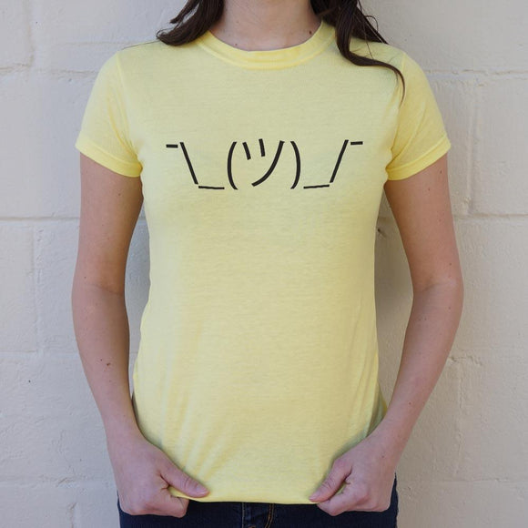 Shrugging Emoji T-Shirt (Ladies) Ladies T-Shirt US Drop Ship 