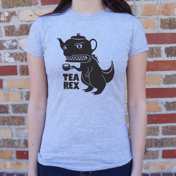 Tea Rex T-Shirt (Ladies) Ladies T-Shirt US Drop Ship 