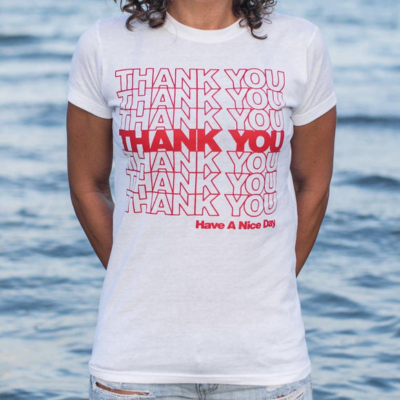 Thank You Bag T-Shirt (Ladies) Ladies T-Shirt US Drop Ship 