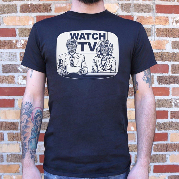 They Live On TV T-Shirt (Mens) Mens T-Shirt US Drop Ship 