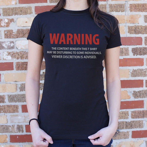 Viewer Discretion T-Shirt (Ladies) Ladies T-Shirt US Drop Ship 